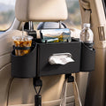 Car Seat Back Organizer with Cup Holders & Tissue Box